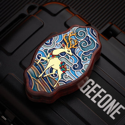 Mechanical Slider – Wood Flower | Rosewood Bloodwood Sandalwood Fidget EDC