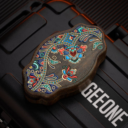 Mechanical Slider – Wood Flower | Rosewood Bloodwood Sandalwood Fidget EDC