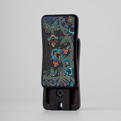 Mechanical Slider – Wood Flower Flower Slider Rectangular | Rosewood Ebony Bloodwood EDC