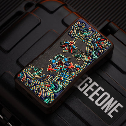 Mechanical Slider – Wood Flower Flower Slider Rectangular | Rosewood Ebony Bloodwood EDC