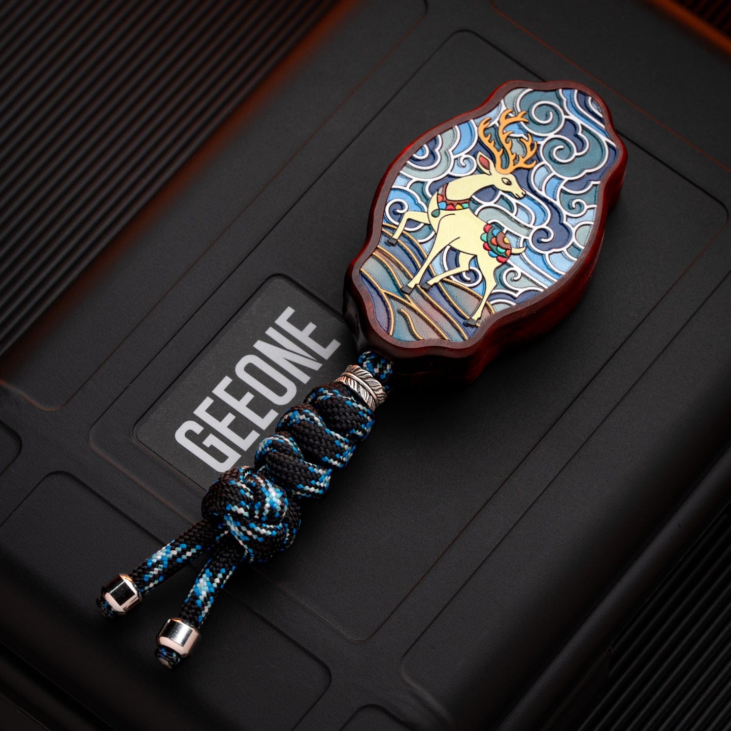 Mechanical Slider – Wood Flower | Rosewood Bloodwood Sandalwood Fidget EDC