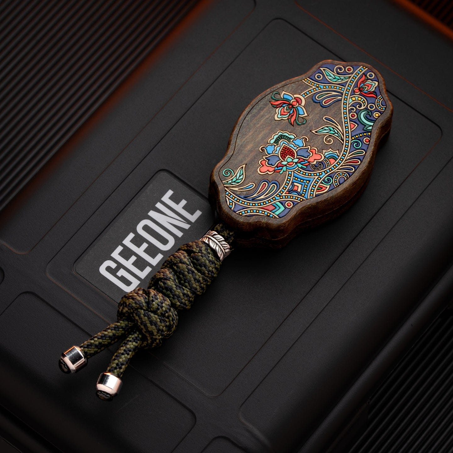 Mechanical Slider – Wood Flower | Rosewood Bloodwood Sandalwood Fidget EDC