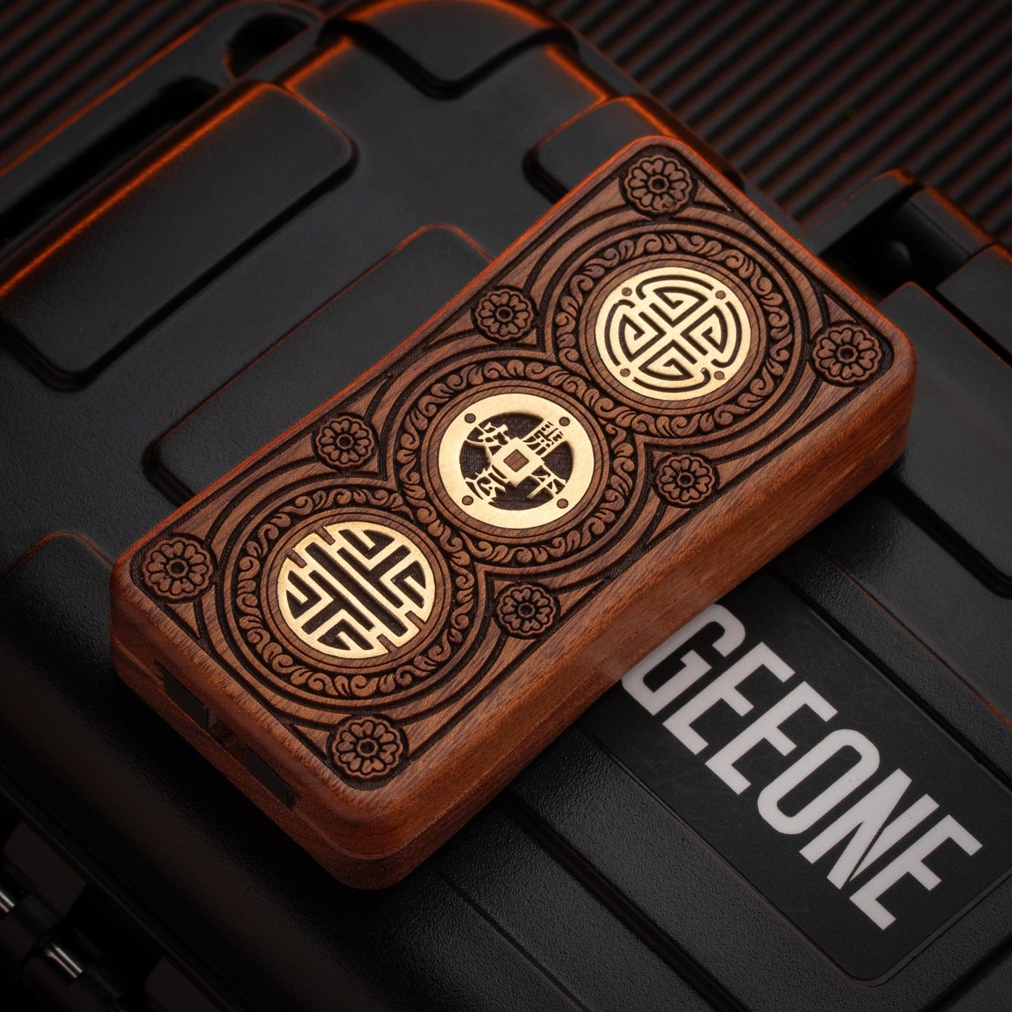 Mechanical Slider – Wood Flower Flower Slider Rectangular | Rosewood Ebony Bloodwood EDC