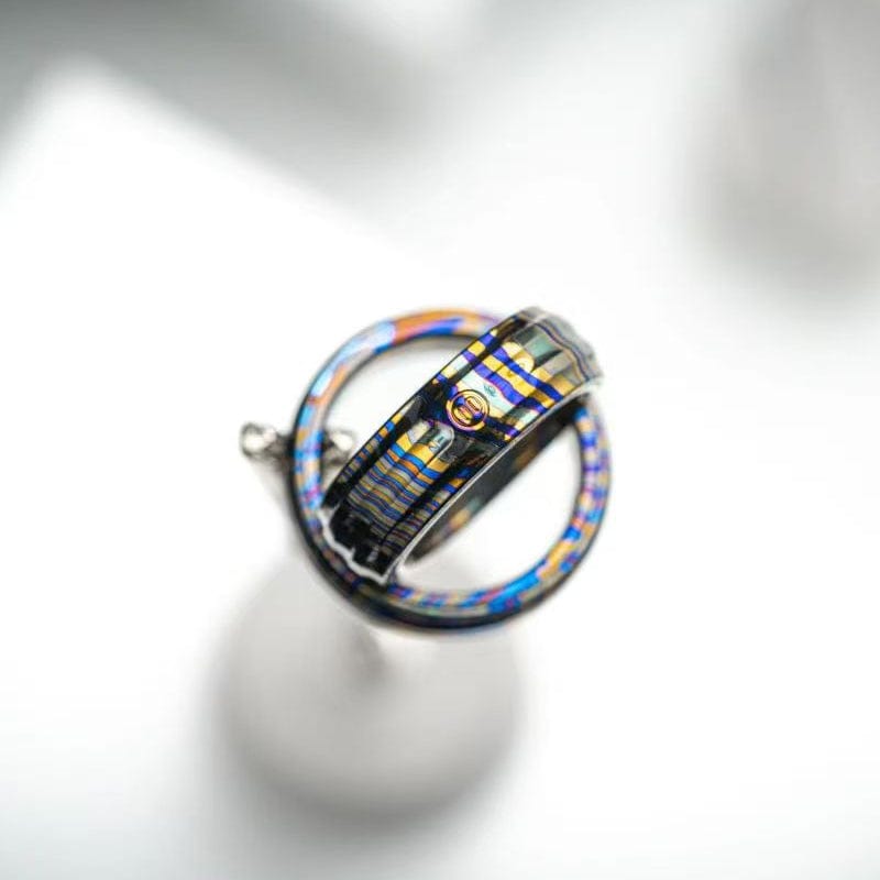 EDC Lanyard Bead – YEDC × LKS Zhuan Yun Pig Ring | Zircuti Titanium EDC Ring Pendant