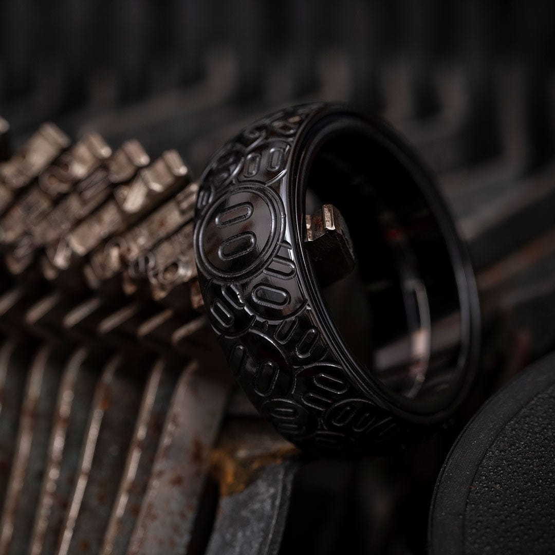 Paracord Bead – YEDC Pig Ring | Mokuti Damasteel Zirconium EDC Fidget Ring