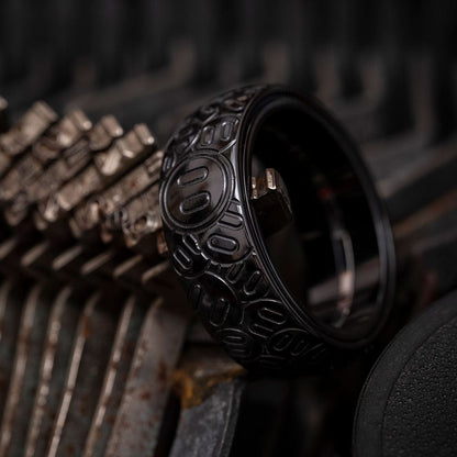 Paracord Bead – YEDC Pig Ring | Mokuti Damasteel Zirconium EDC Fidget Ring