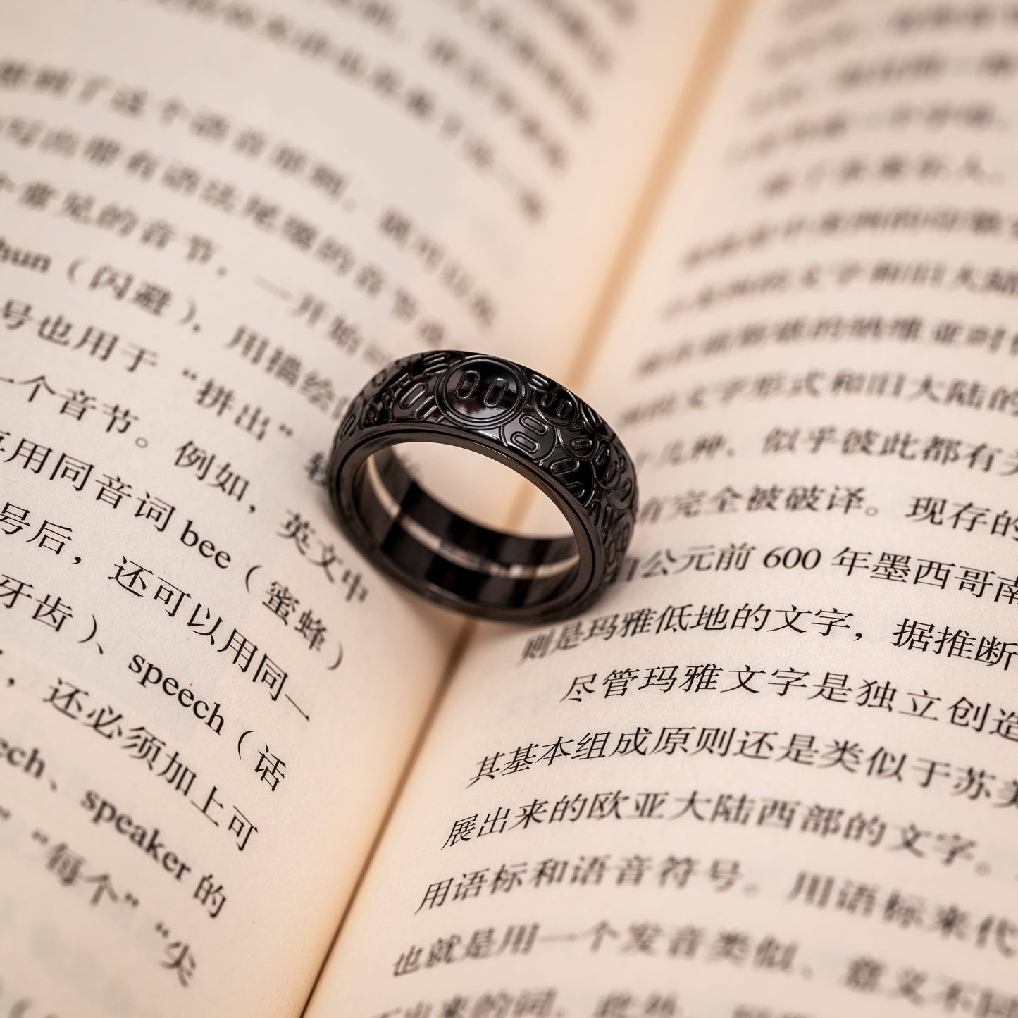Paracord Bead – YEDC Pig Ring | Mokuti Damasteel Zirconium EDC Fidget Ring