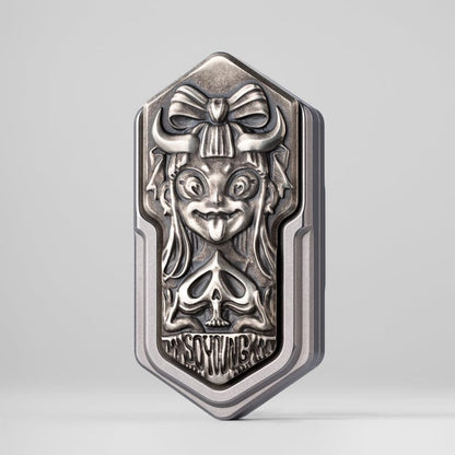 EDC Slider – YEDC Poker Lolita | Stainless Steel Titanium Zirconium Push Slider