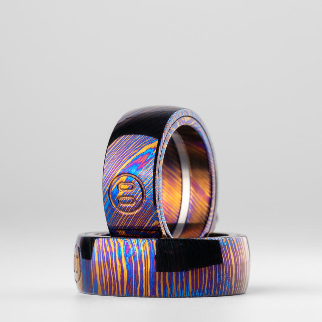 Paracord Bead – YEDC Pig Ring | Mokuti Damasteel Zirconium EDC Fidget Ring