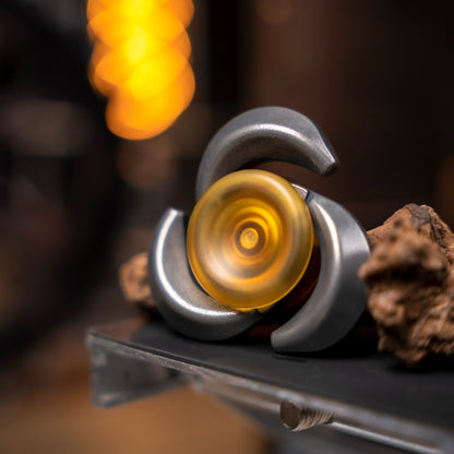 Fidget Slider – ZACLAB Rotten Banana | Stainless Steel Ultem PEI Push Slider EDC
